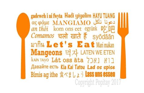 Lets eat in different languages